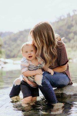 Handsome little Emmett & mama at Bridgeport for a 6mo session!