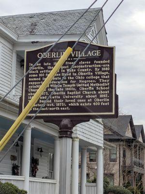 Oberlin Village Historical Marker