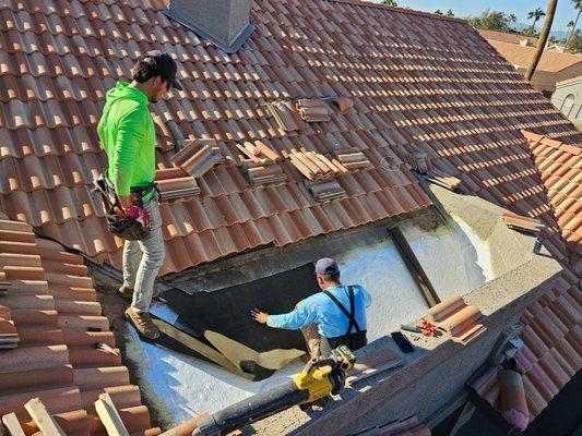 Excellent roof repair.