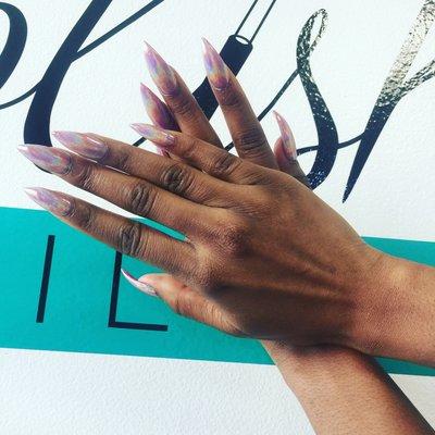 Chrome colors for a new acrylic set ! Stiletto