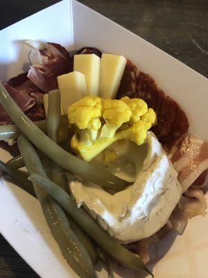 Charcuterie plate from downtown trolley night event.