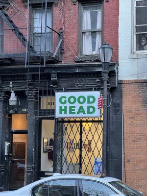 View from across the street. Unassuming storefront, amazing haircuts.