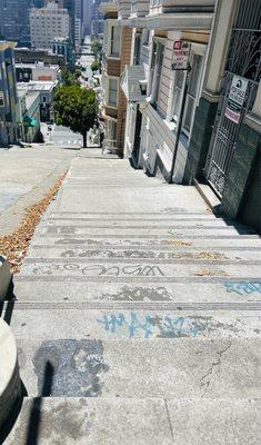 Rather steep stairs to ascend