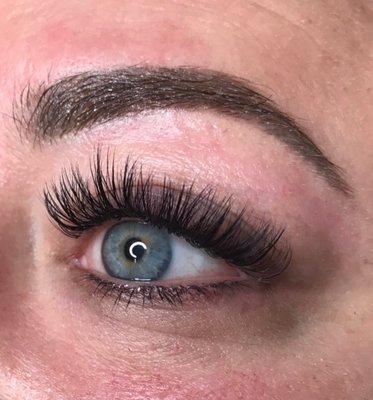 Shaded Eyebrows and Volume Eyelash Extensions