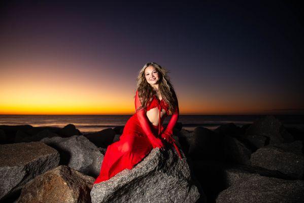 Sapphire & Silver Portrait Design