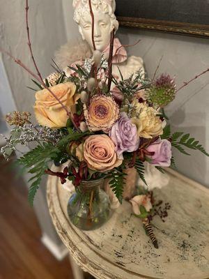 Boutinere and bouquet.