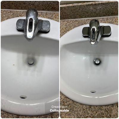 Sister and sister cleaning