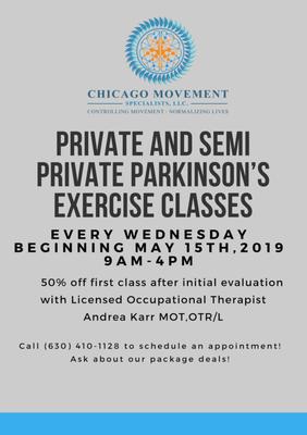 Contact the office for details!! EXERCISE IS MEDICINE!