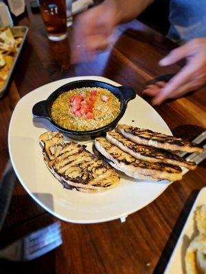 Spinach artichoke dip. Not good. At all. Also not hot. At all.
