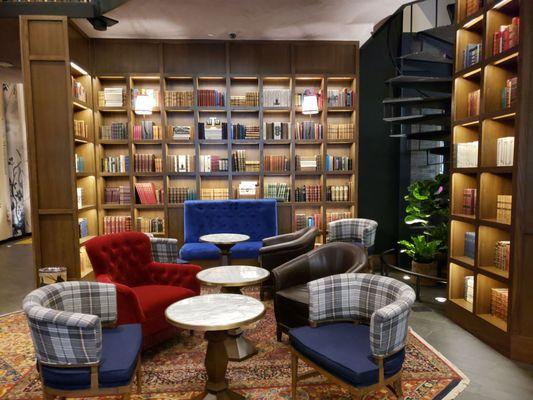 Such cozy seating just outside starbucks