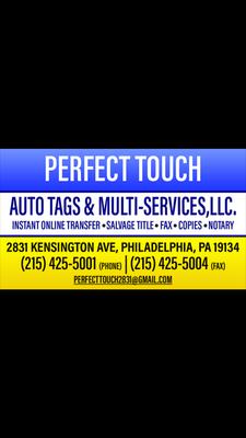 Perfect Touch Auto Tags & Multi-Services