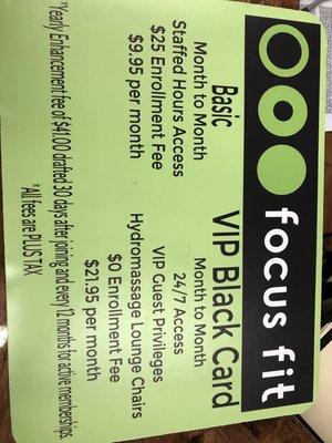 Month-to-month membership