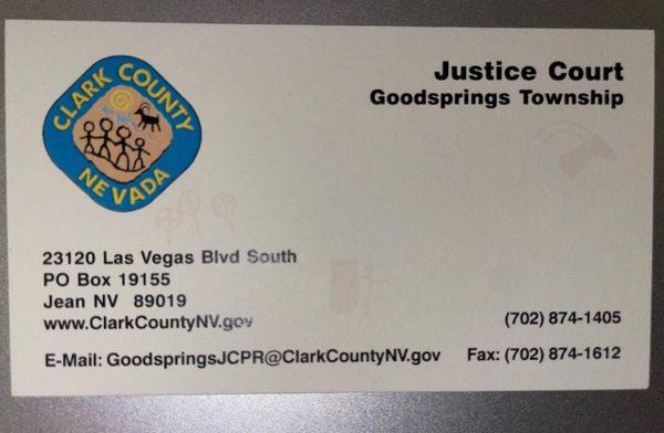 Goodsprings Township Justice Court