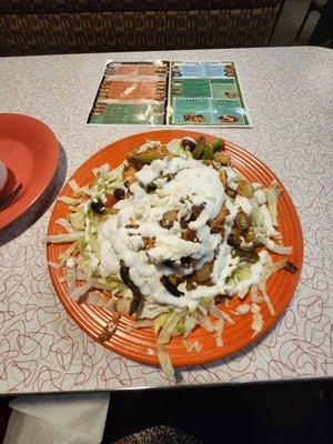 Greek salad with Salmon