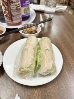 Chicken Spring Rolls with Grilled Chicken