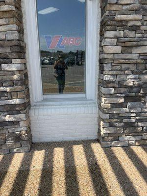 Outside window signage