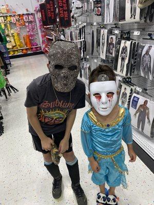 Costume shopping with the kiddos