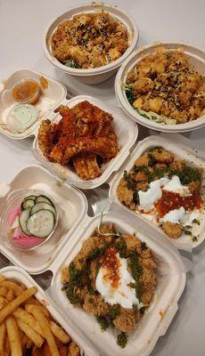 Mango crunch salad and corn rib