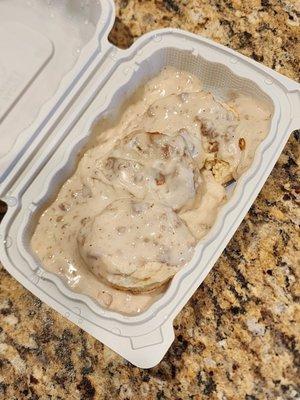 Saturday only. Biscuits and Gravy!