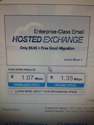 Here is my latest speed test results.