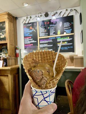 Chocolate Sprinkle Ice Cream with Peanut Butter