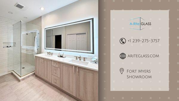 Huge thank you to Quality Painting by Alex, LLC.  for choosing us for this beautiful project!  
#BathroomDesign #AriteGlass #FortMyers