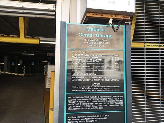 1635 Divisadero Medical Center Parking Garage