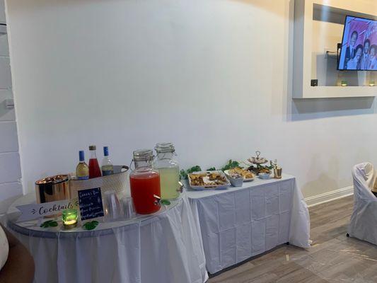 Interior - during a Paint n' Sip event! This space can be used for any event you want to have