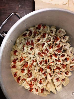 Tamales rojos con puerco