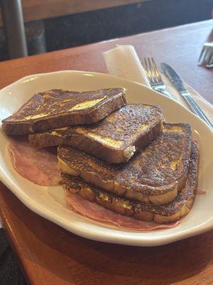 French toast with ham