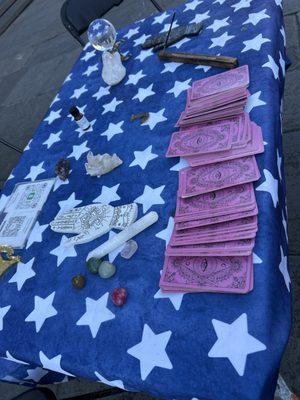 You could also find me on the weekends in the front quarter on Jackson Square, Saint Anne Street