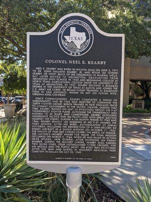 Colonel Neel E. Kearby Historical Marker, Arlington