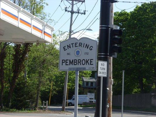Entering Pembroke from Hanson.