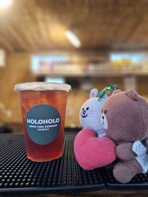 Peach Mango iced tea is fruity and refreshing!