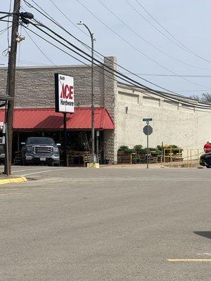 Outside parking front and inside