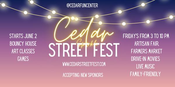 Banner, Cedar Street Fest
