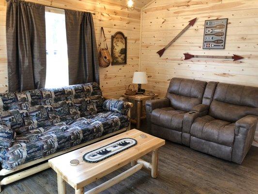 Living room of our biggest cabin.