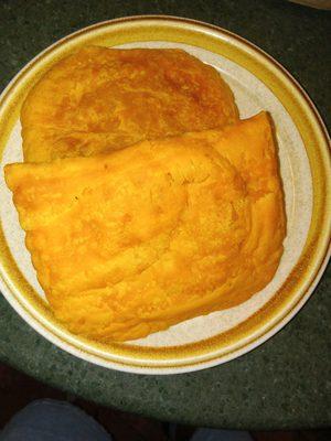 Chicken patty over beef patty