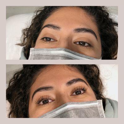 Lash lift - curls the natural lashes & last for 6-8 weeks!