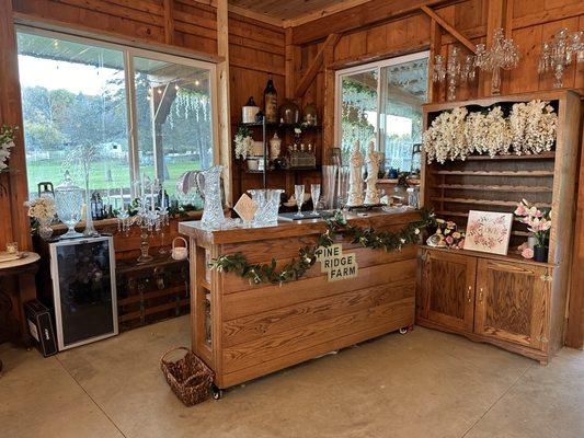 Dining Room Bar with Red Wine Hutch, White Wine Refrigerator