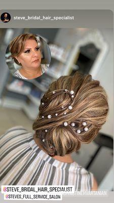 Bridal hair and makeup and color (818)441-6644 Steve