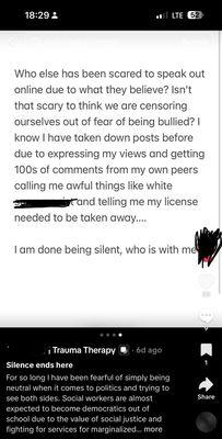 Comments made my therapist