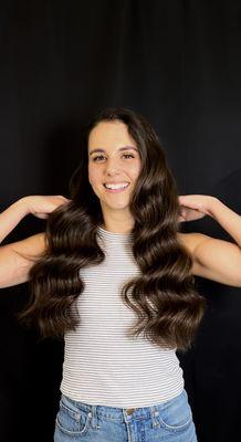 Invisible hair extensions in San Diego! Safe, easy to wear hair extensions. An absolute combination of hair color and texture with your own