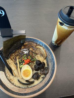 Ramen and boba tea