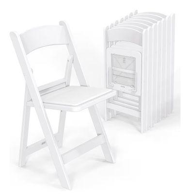 White Resin folding chair