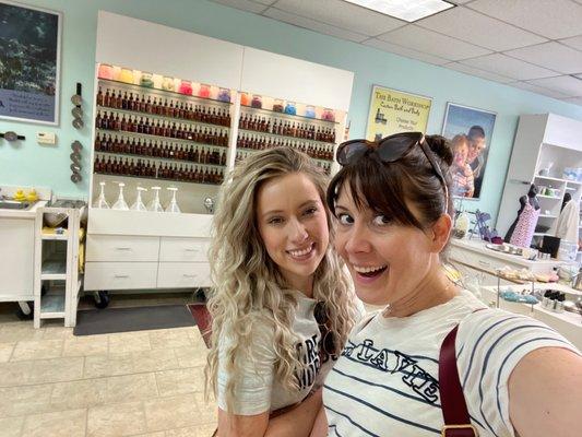 Hangin with my baby sis @ the bath workshop