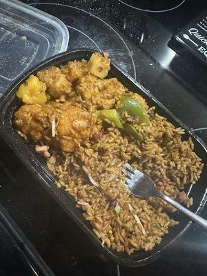 Pineapple Chicken Pork Fried Rice