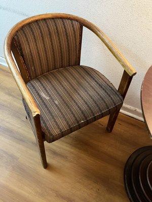 Chair with God knows what bodily fluids are on it