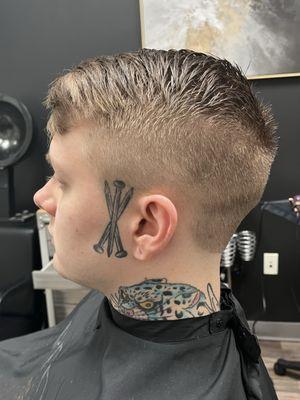 Men's hair cut by Dena Jones