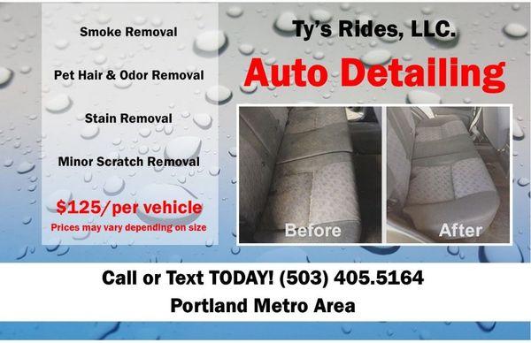 Auto detailing and used auto sales.